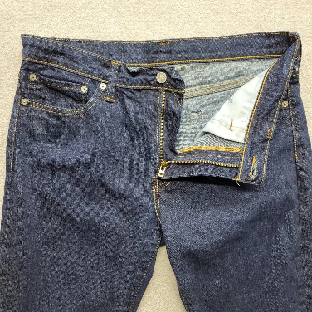 Levis 511 Mens Jeans 36x34 Slim Fit Dark Wash Stretch Denim Straight Leg